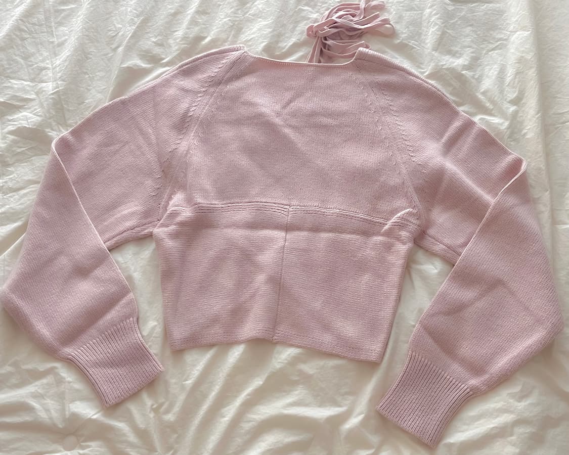 페인오어플레져 아이리스 랩 니트 핑크 상품이미지5