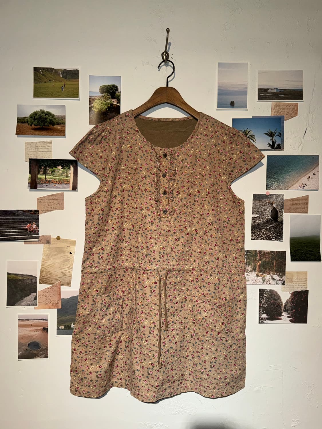 기모 플라워 원피스 상품이미지1