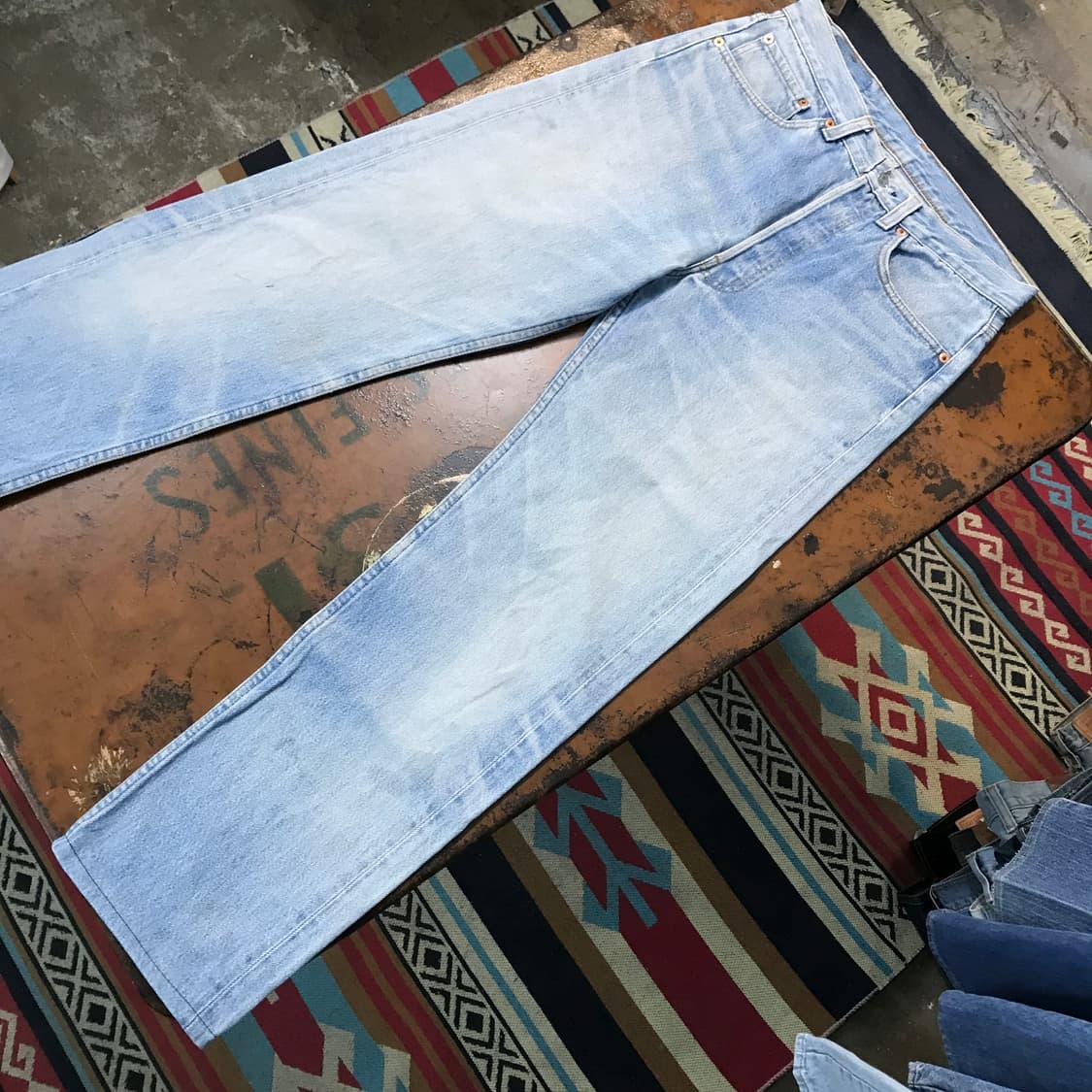90s usa 리바이스 501 연청 데님 팬츠 허리 30  상품이미지3