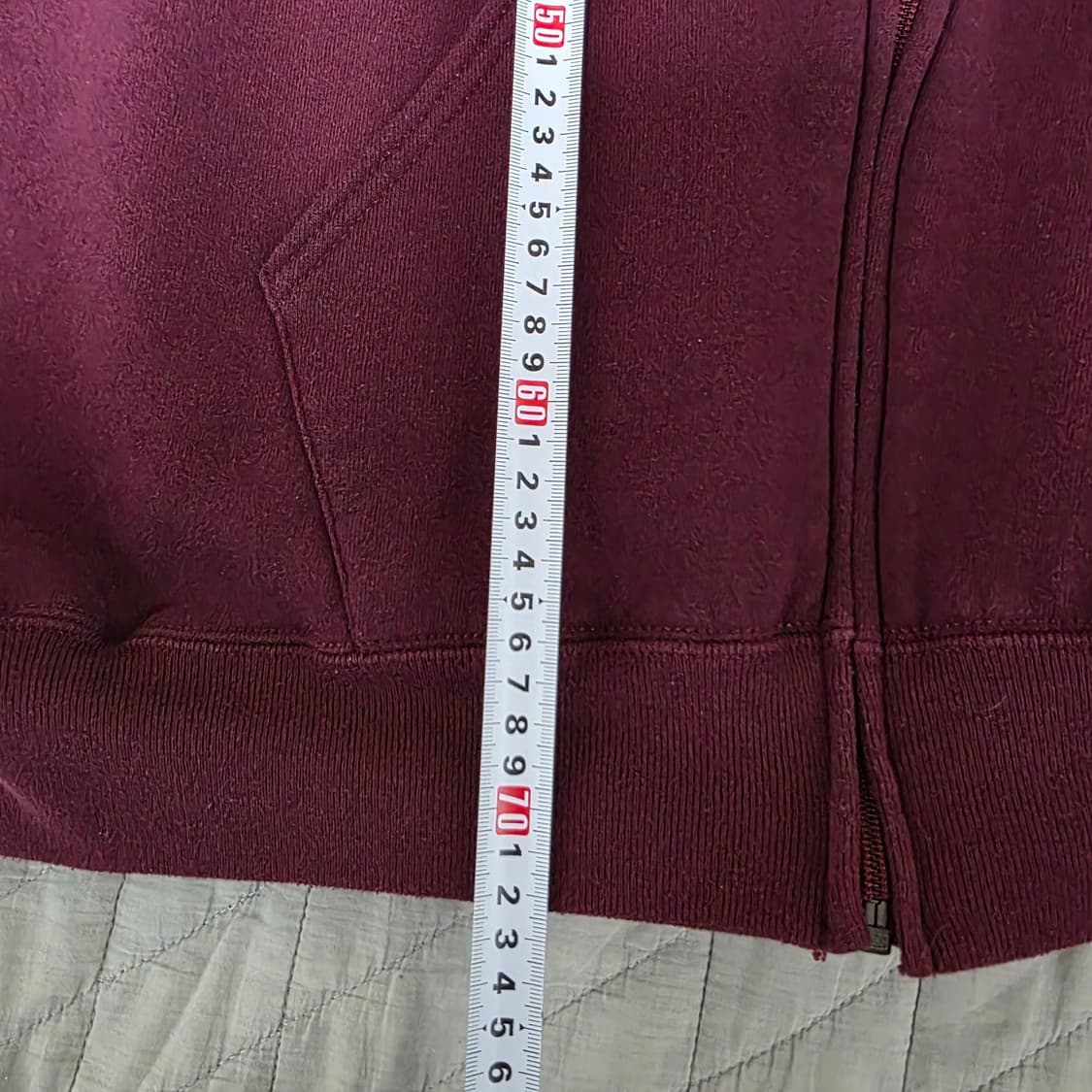 [XXL] 90s USA 빈티지 러셀 후드 집업 페이디드 버건디/퍼플 상품이미지7