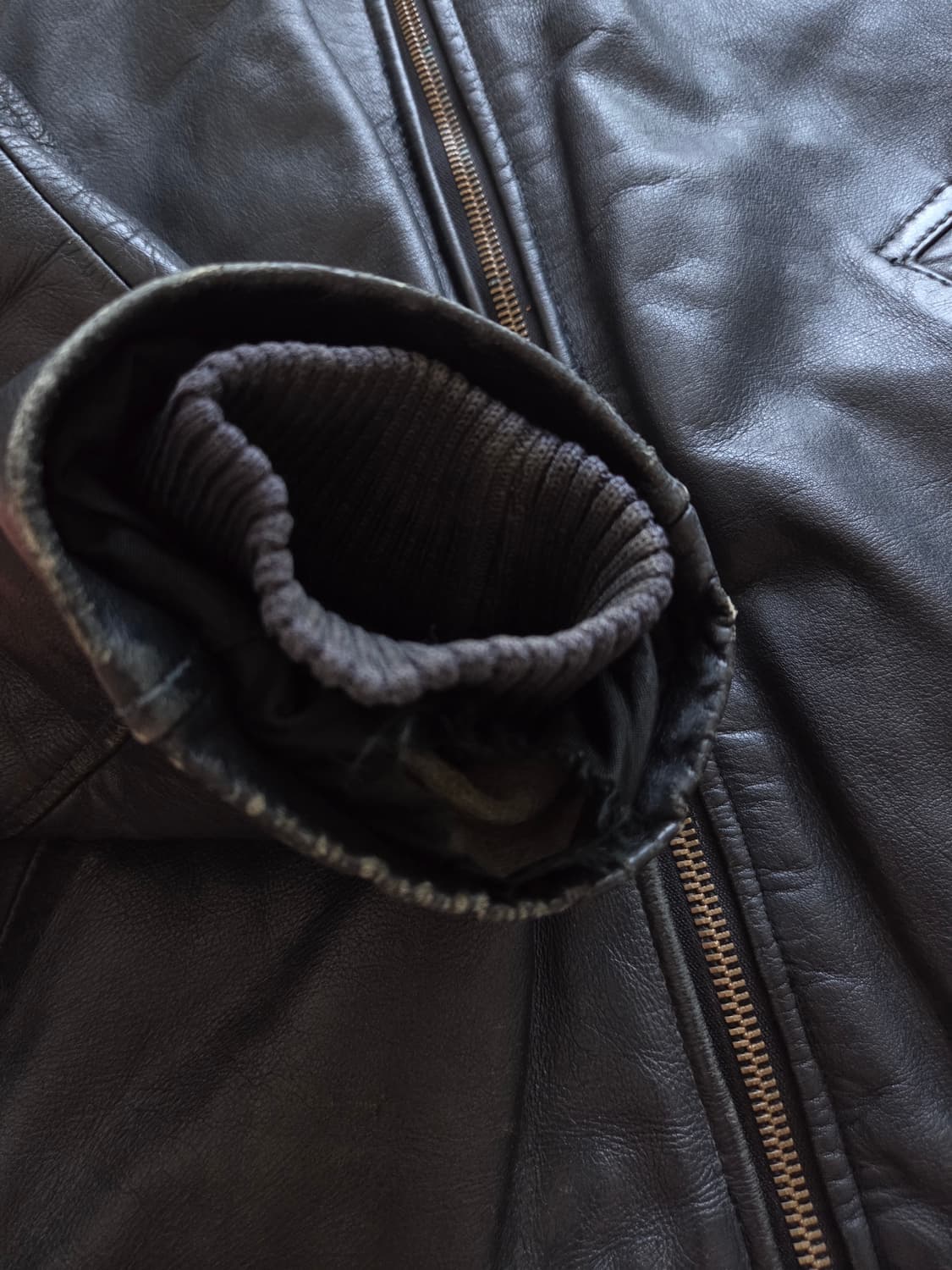 70s OG 프랑스 공군 파일럿 레더 자켓 상품이미지9