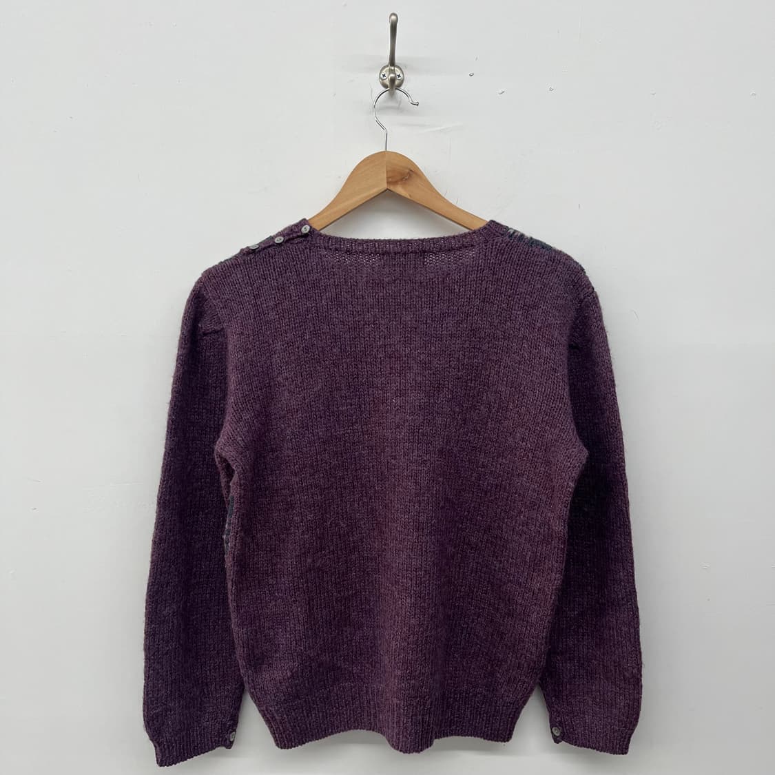 브룩스브라더스 체크 패턴 니트 여L 상품이미지4