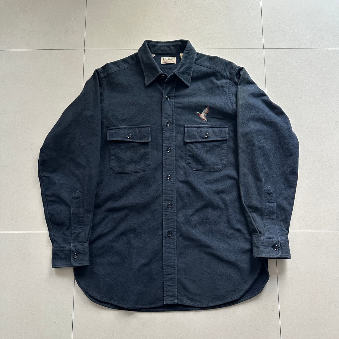 90s 엘엘빈 샤모아 셔츠 해비코튼 플란넬 오리자수 MADE IN USA 상품이미지2