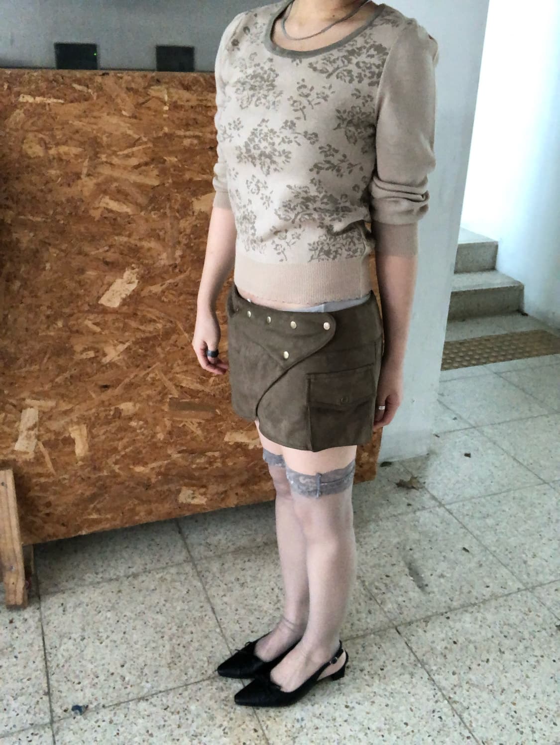 7부 knit top 상품이미지2