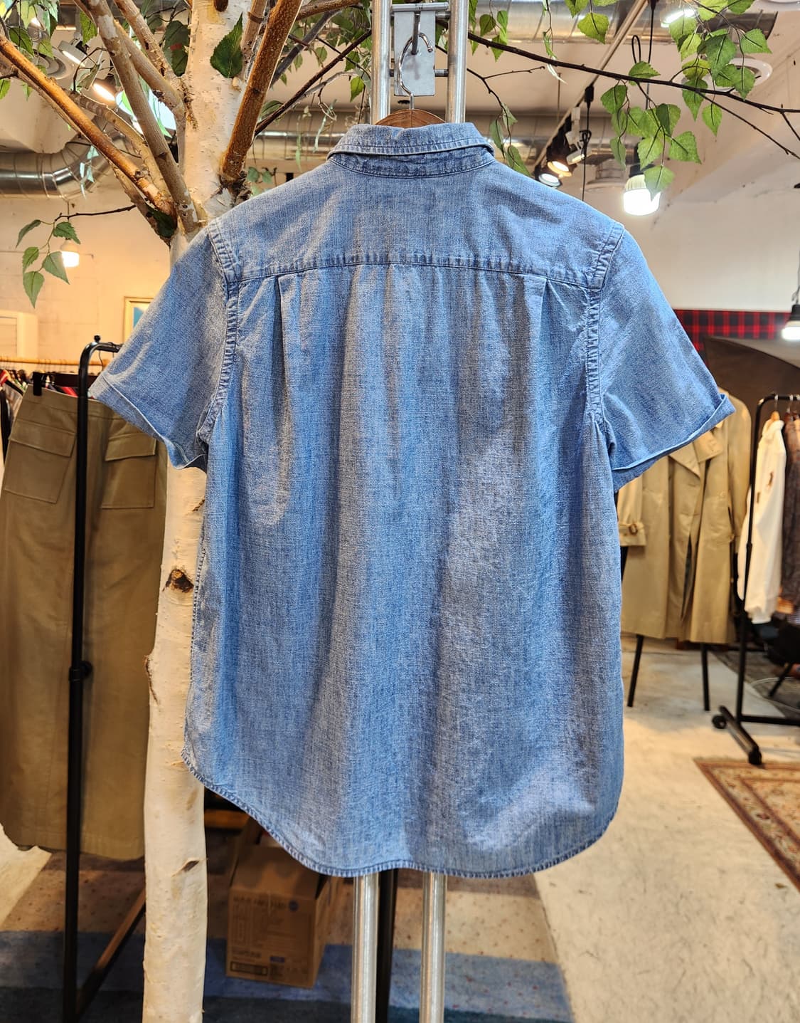 폴로 랄프로렌 데님 카라 카라 반팔 셔츠 상품이미지6