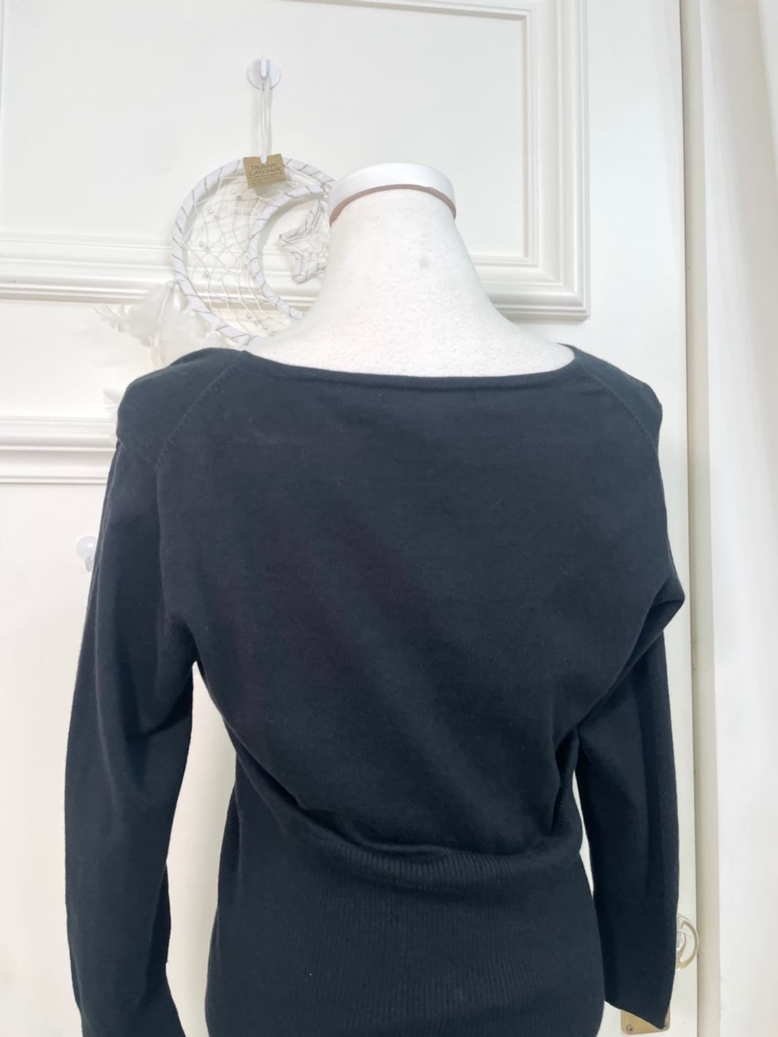 LAURA ASHLEY black bow twist knit top 상품이미지4