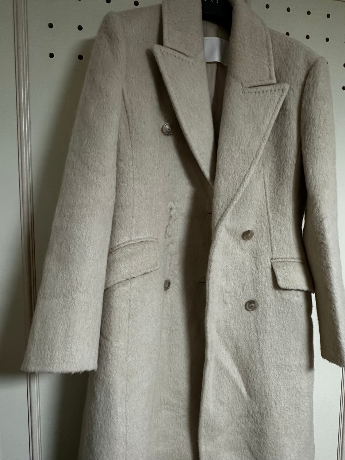 루시르주 울 맥시 코트 라이트베이지 상품이미지3