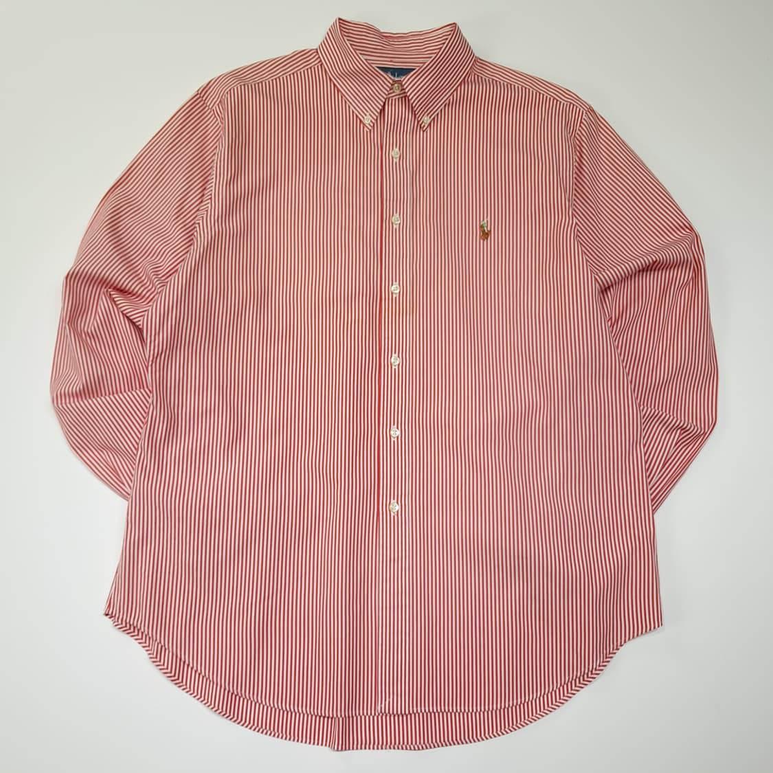 CL576 3XL 폴로 코튼 스트라이프 멀티포니 레드 셔츠 남방 상품이미지1