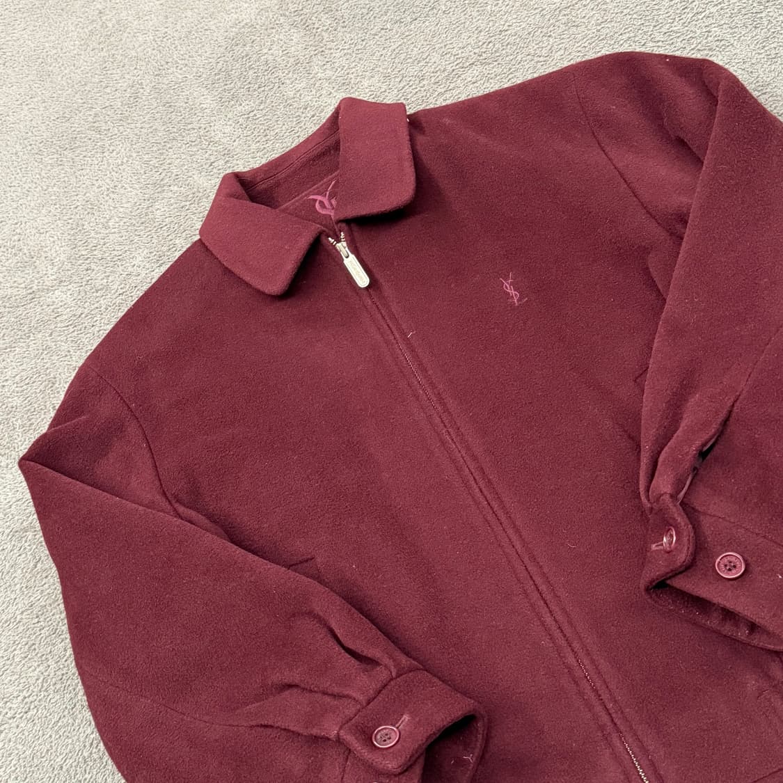 [정품/95] 입생로랑 로고 울 블루종 자켓 상품이미지1