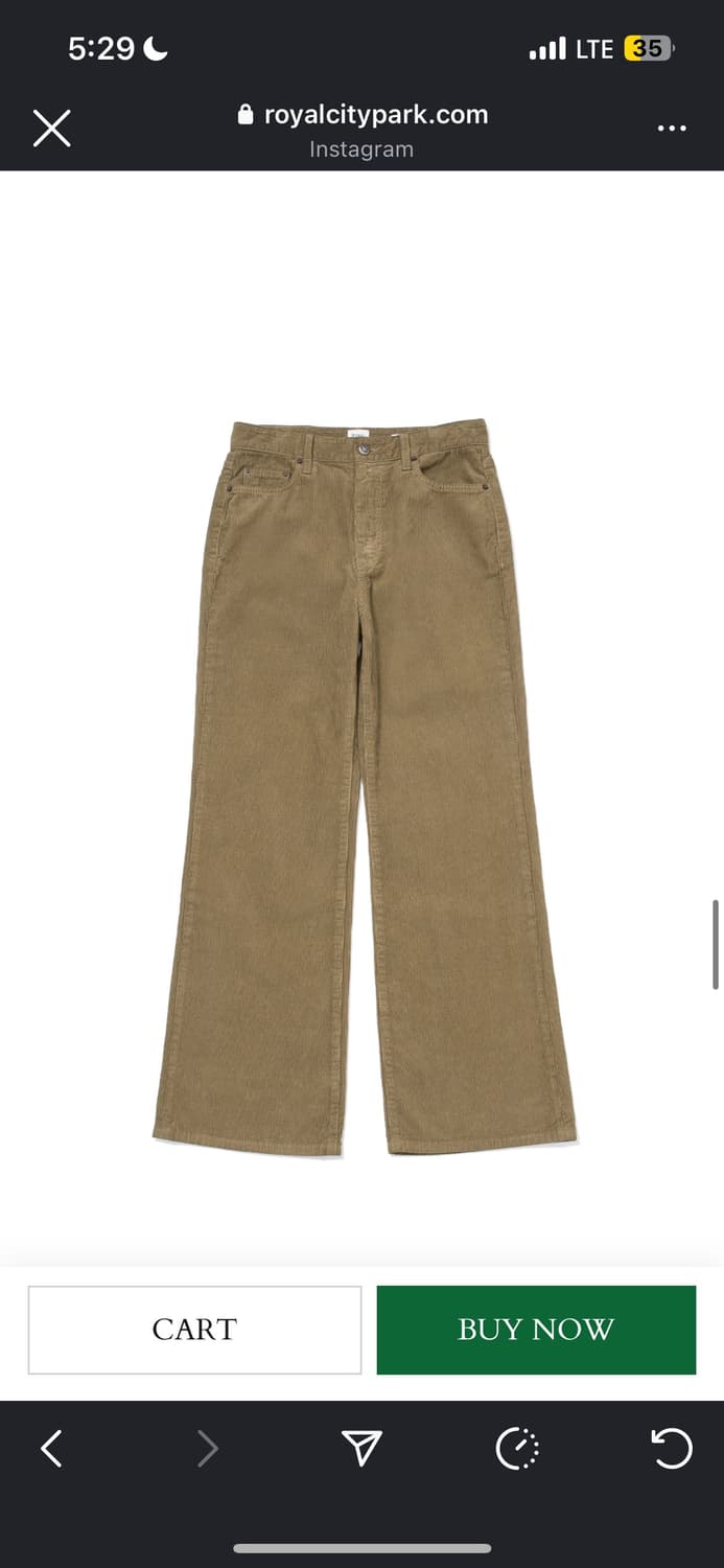 로얄시티파크 코듀로이팬츠 베이지 m 상품이미지1