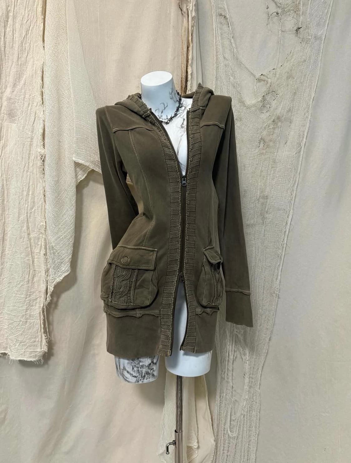 Twoway Pocket Detail Knit Zipup 상품이미지1