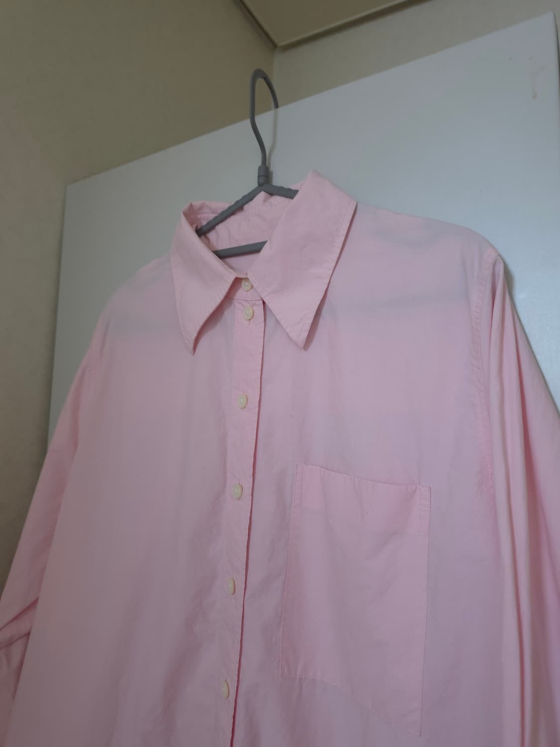 코스 핑크 오버핏 면셔츠 남방 상품이미지2