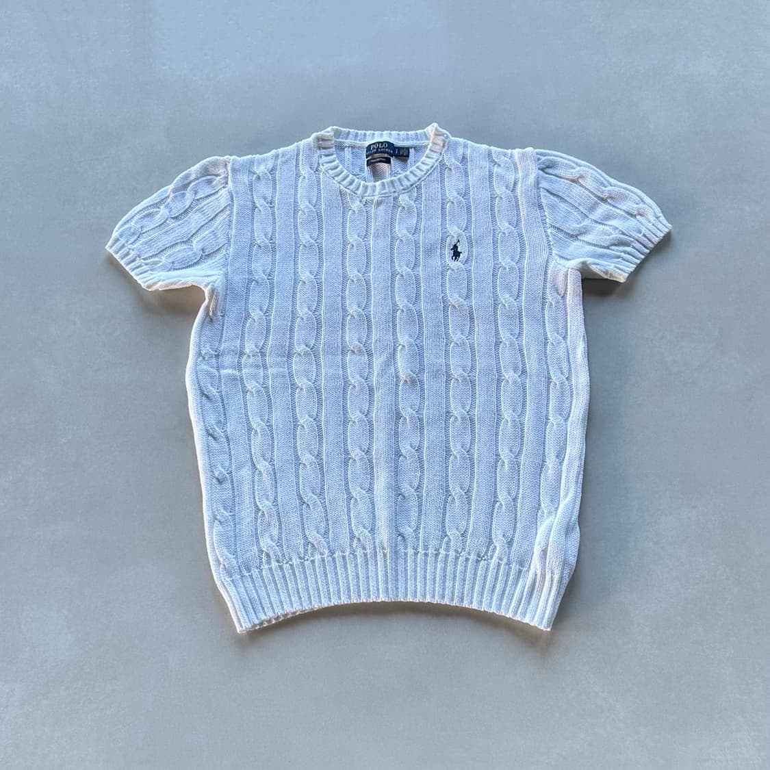 [S]폴로 랄프로렌 꽈배기 반팔 니트 스웨터 상품이미지2