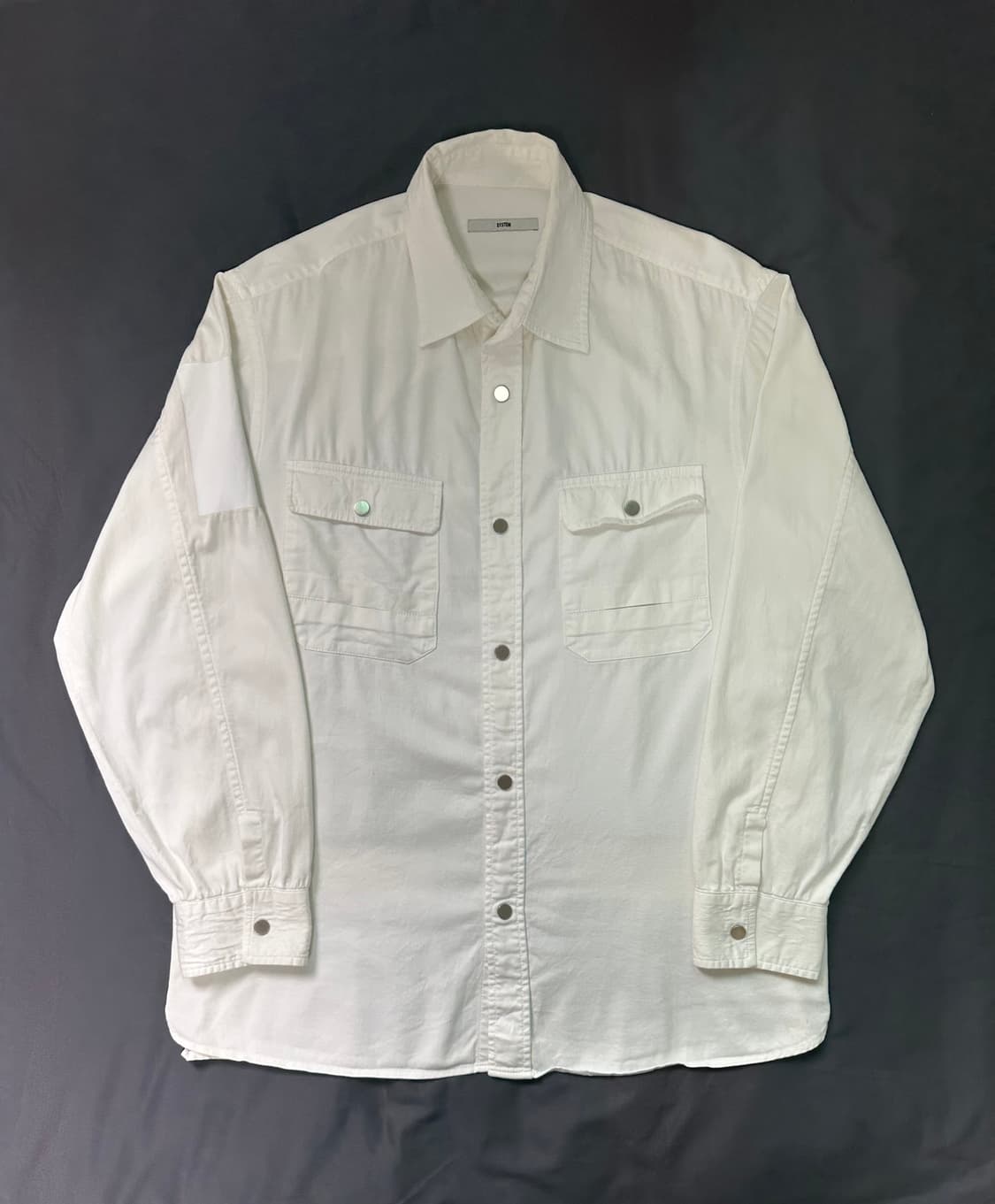 시스템옴므 패치워크 지퍼 셔츠 자켓 M 상품이미지1