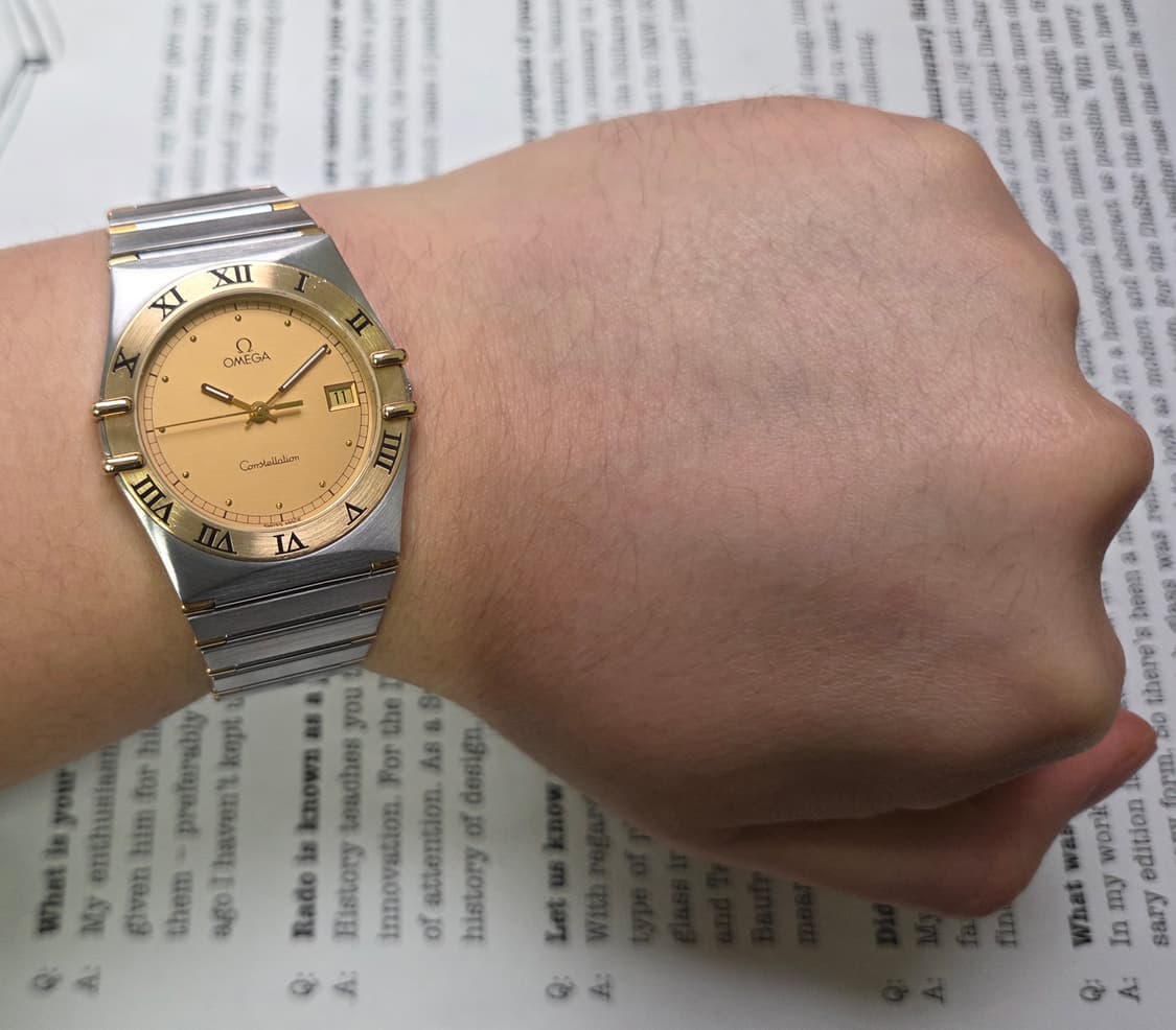 빈티지 오메가 컨스틸레이션 콤비 오리지널 샴골판 하프바 쿼츠   상품이미지5