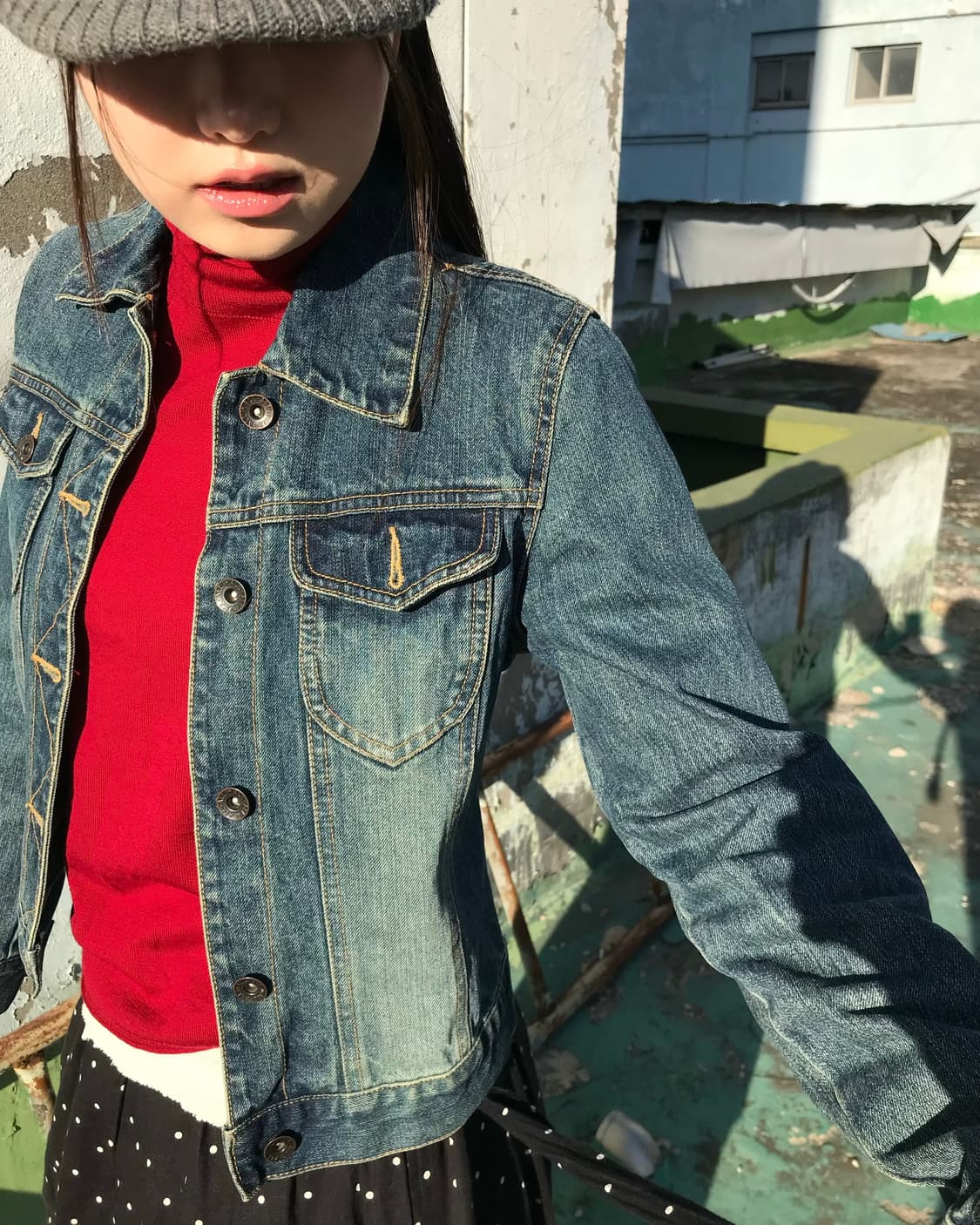 빈티지 워싱 데님자켓  상품이미지4