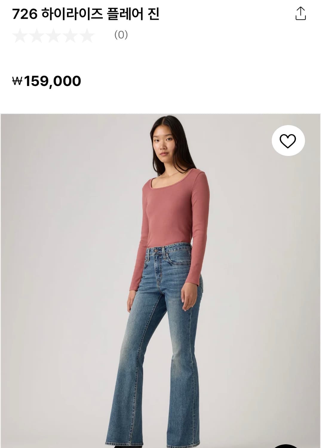 [새상품] 리바이스 726 하이라이즈 플레어 진 27 상품이미지2