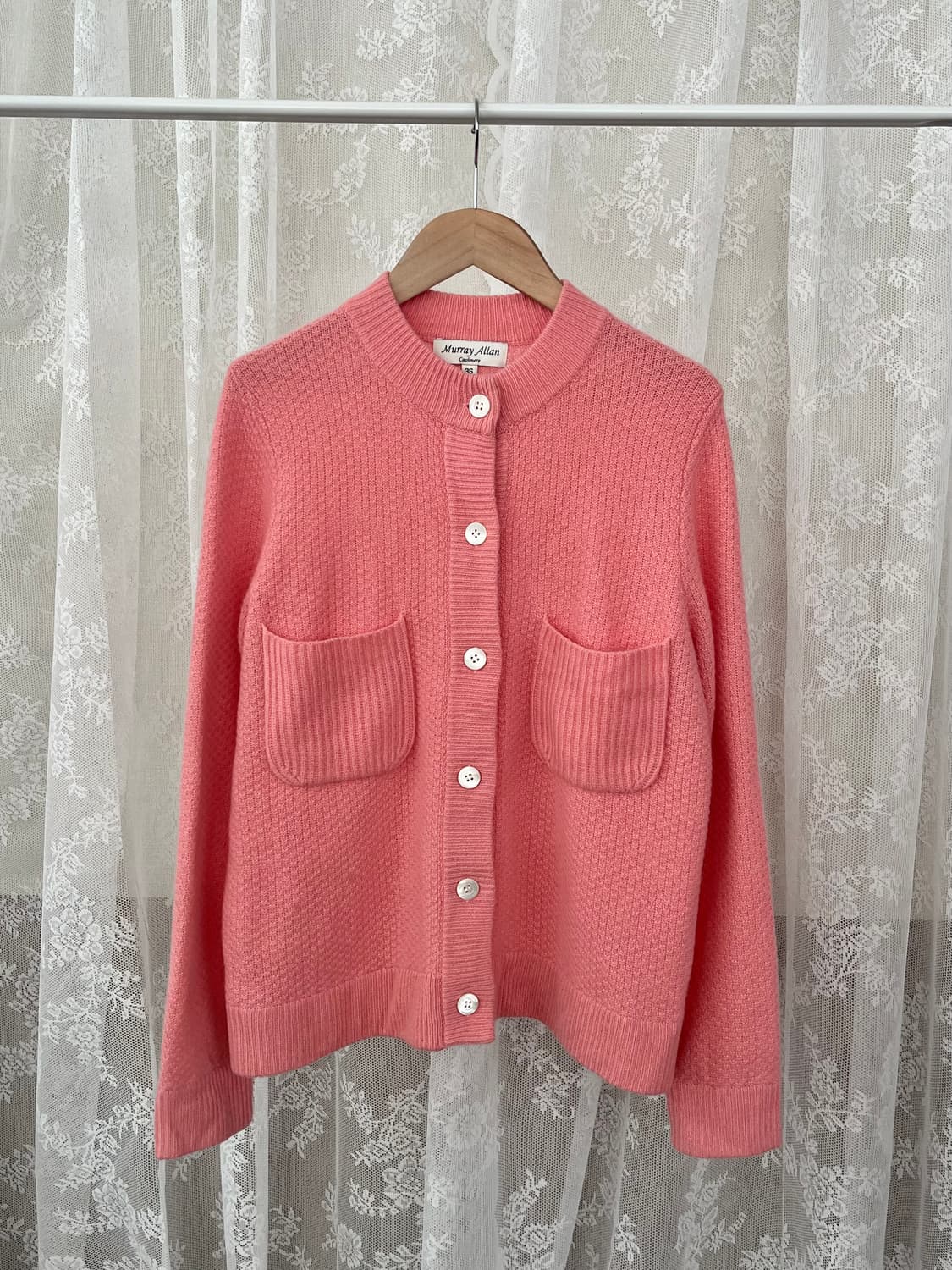 36) 머레이알란 Murray Allan 캐시미어 가디건 핑크 상품이미지1