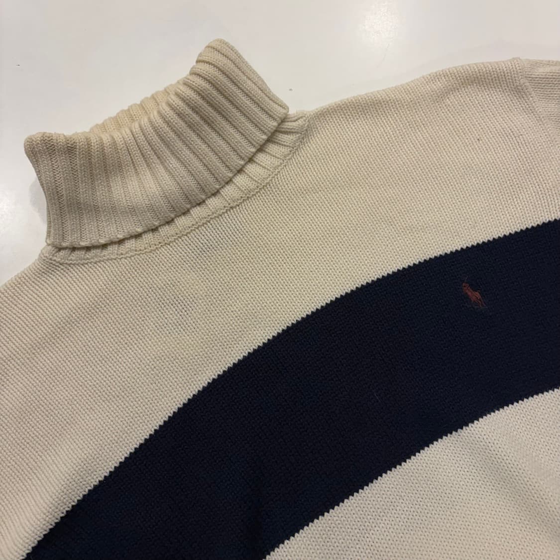 [M] 폴로 랄프로렌 아이보리 터틀넥 니트 스웨터 D128 상품이미지3