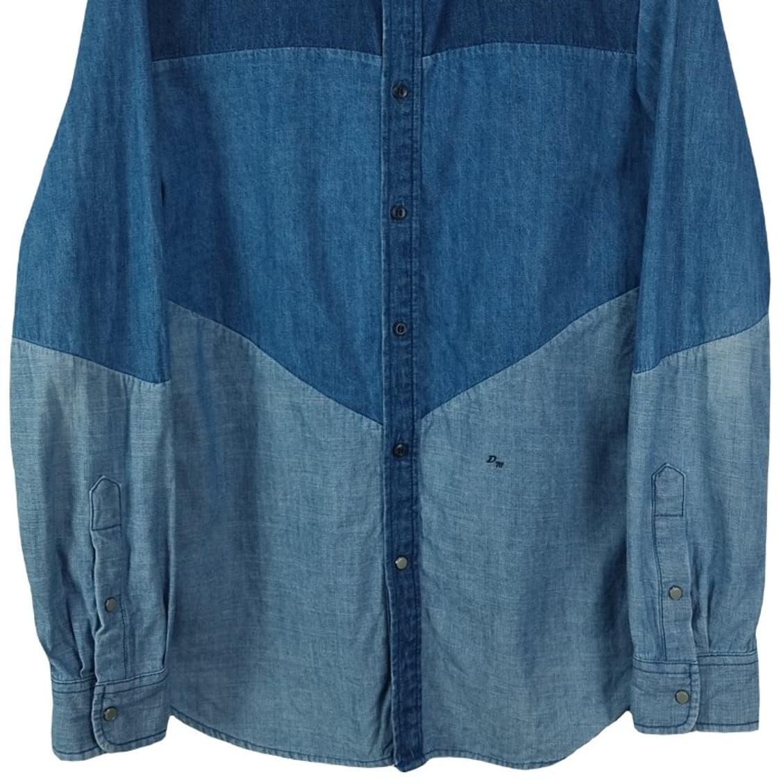 [디젤] 컬러 블럭 배색 데님 셔츠 P01428 상품이미지5