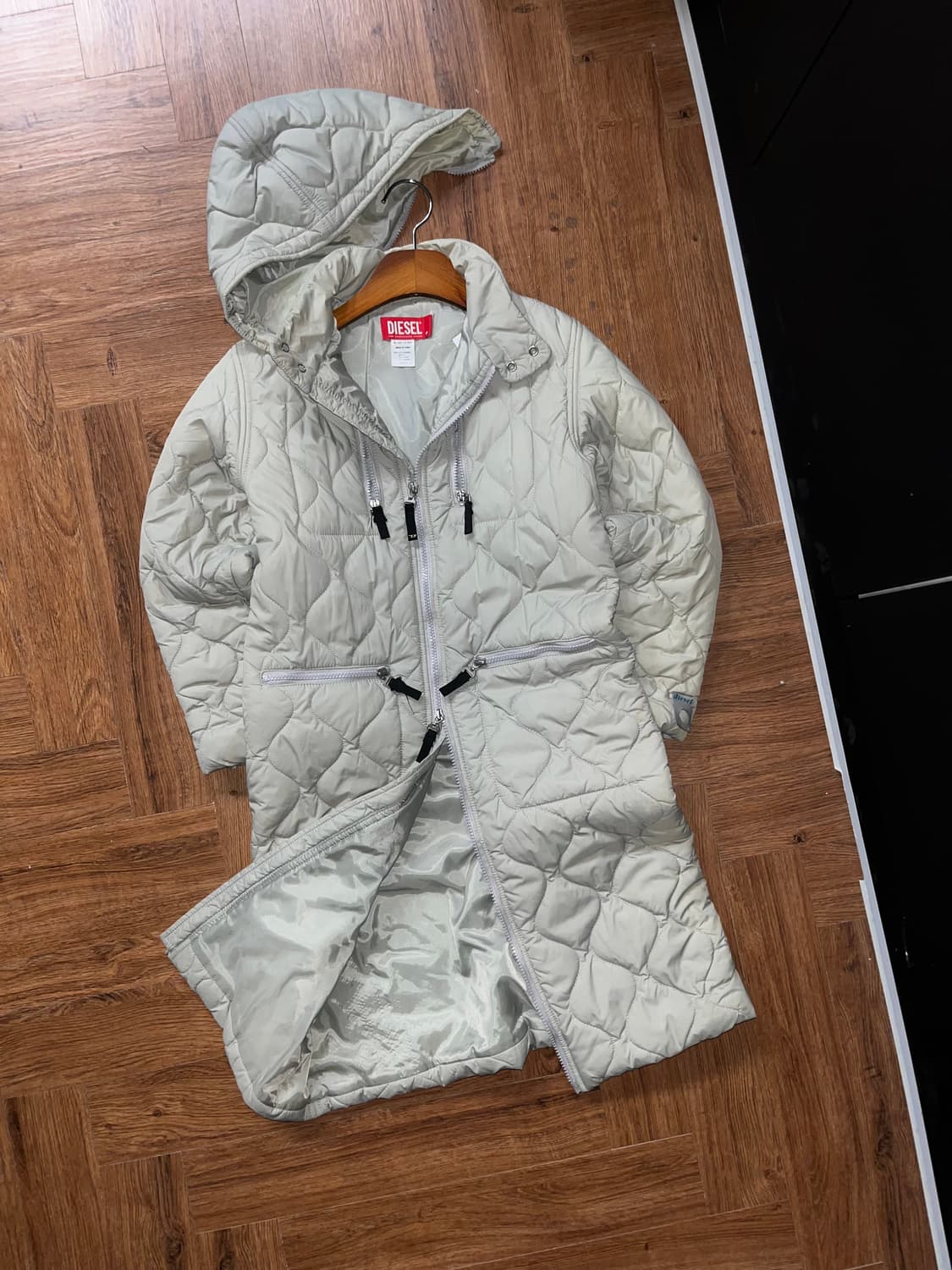 Diesel 디젤 퀄팅 후드 롱자켓 상품이미지1