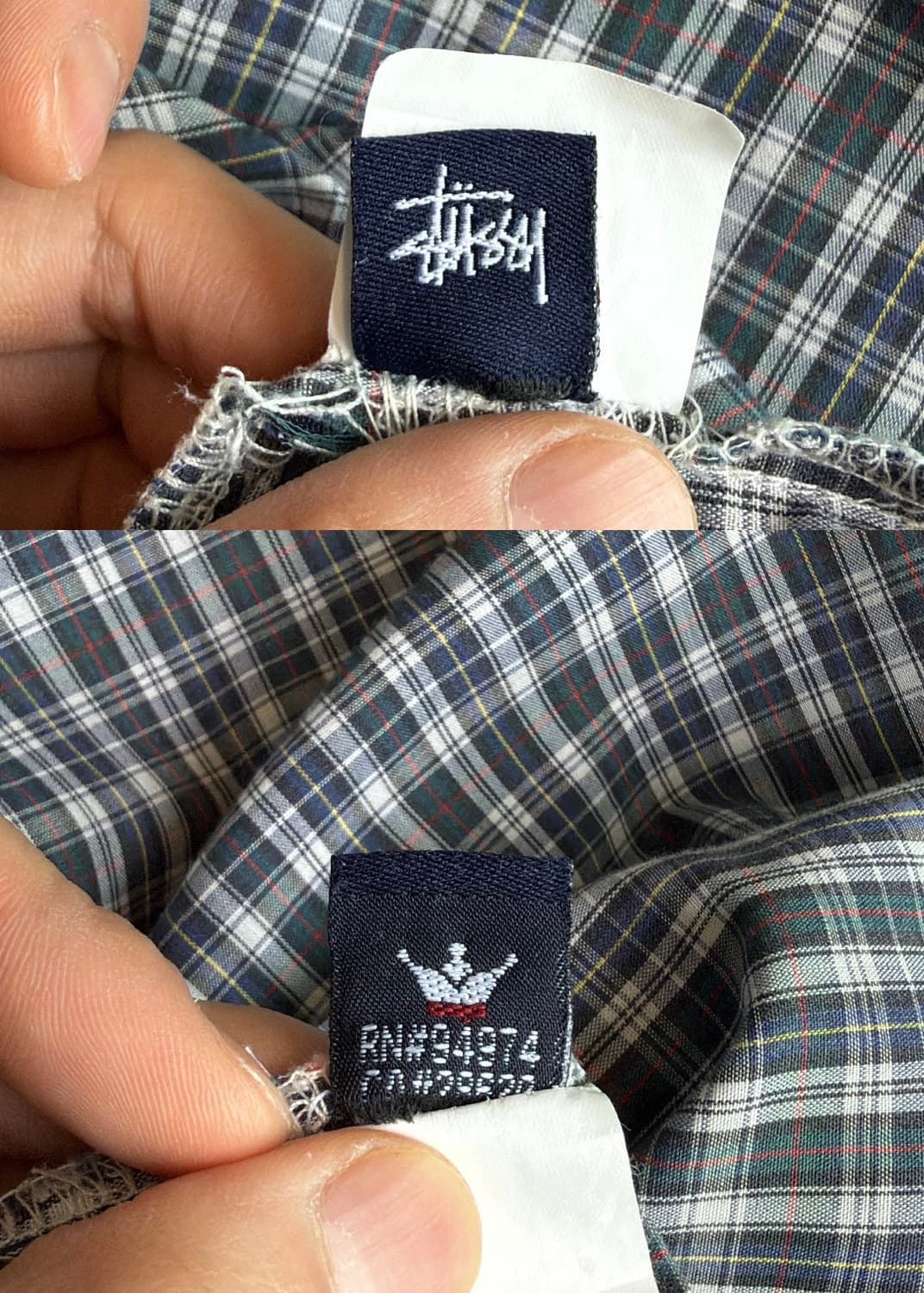 90s 올드 스투시 플레이드 체크셔츠 상품이미지10