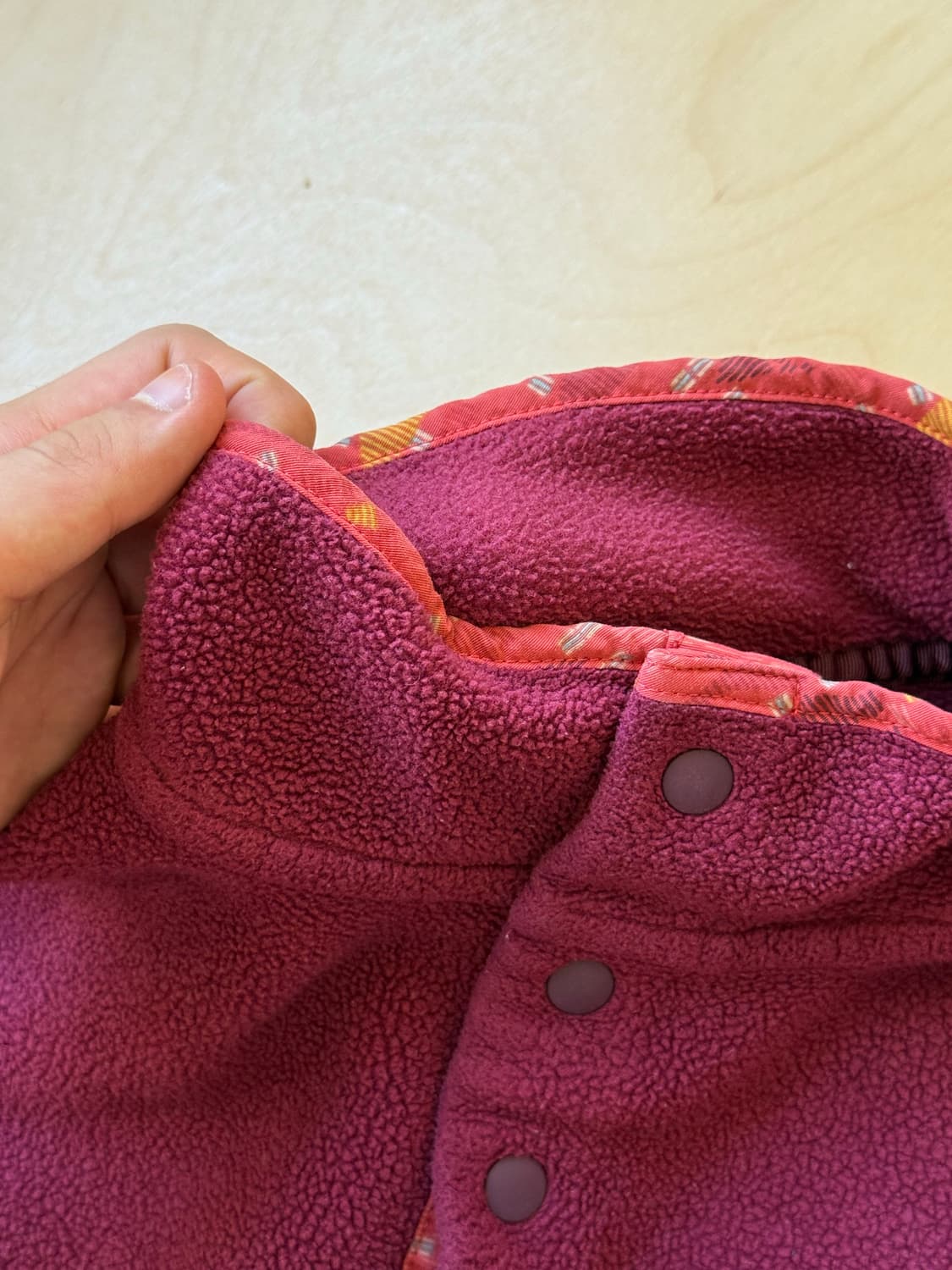 Patagonia synchilla snap t burgundy 상품이미지4