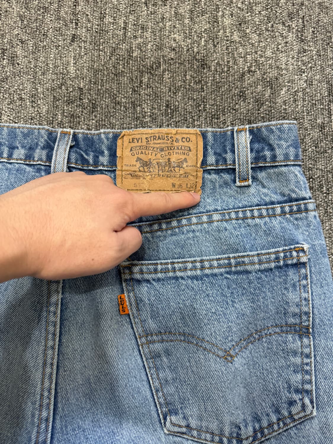 90s USA 리바이스 517 미디움 블루 데님 36 상품이미지7