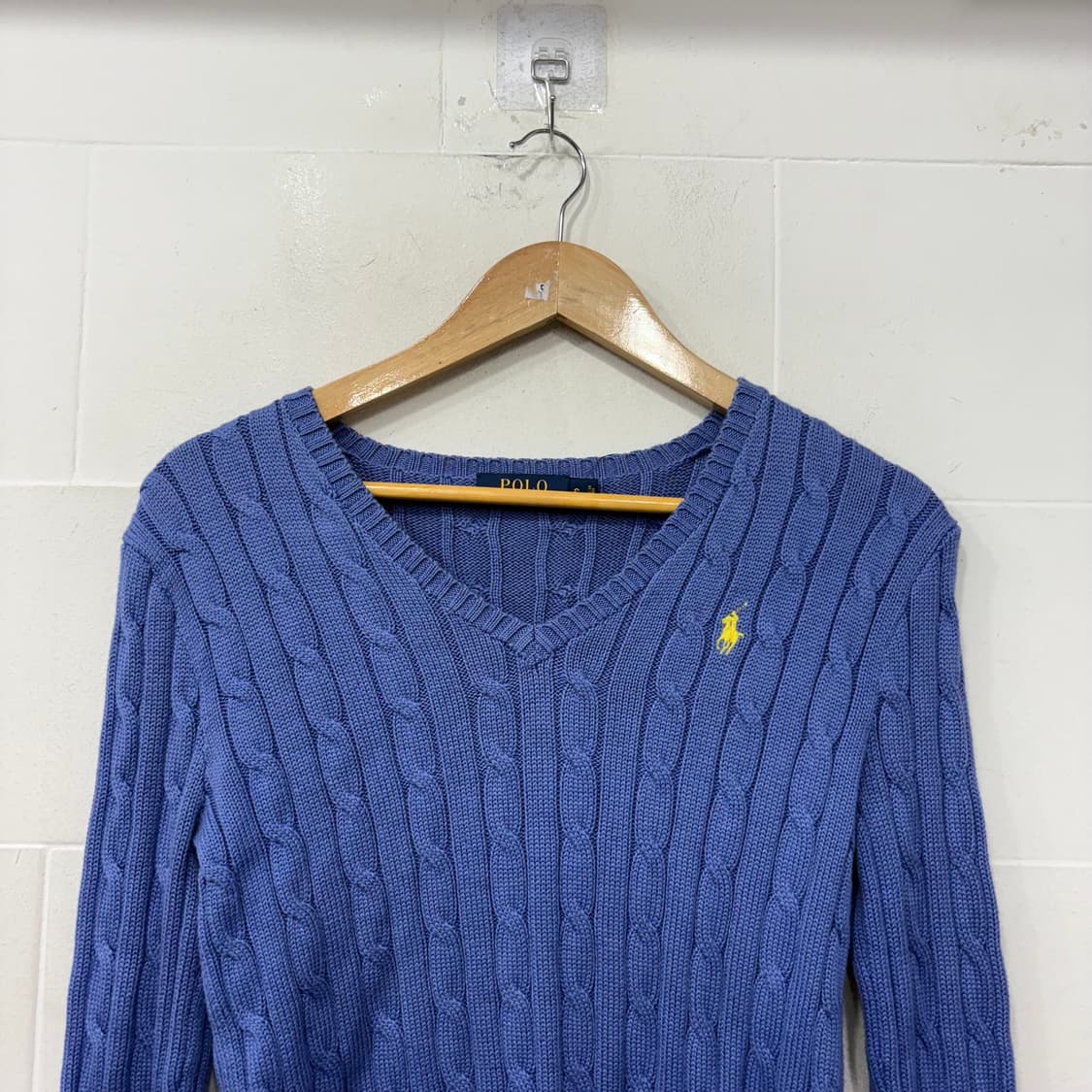 폴로랄프로렌 브이넥 꽈배기 니트 새상품 상품이미지2