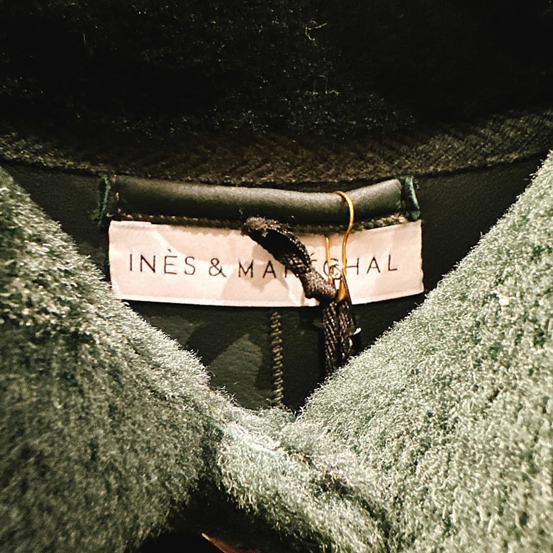 이네스 앤 마샬 여성 딥그린 양털 양가죽 퍼 자켓  상품이미지2