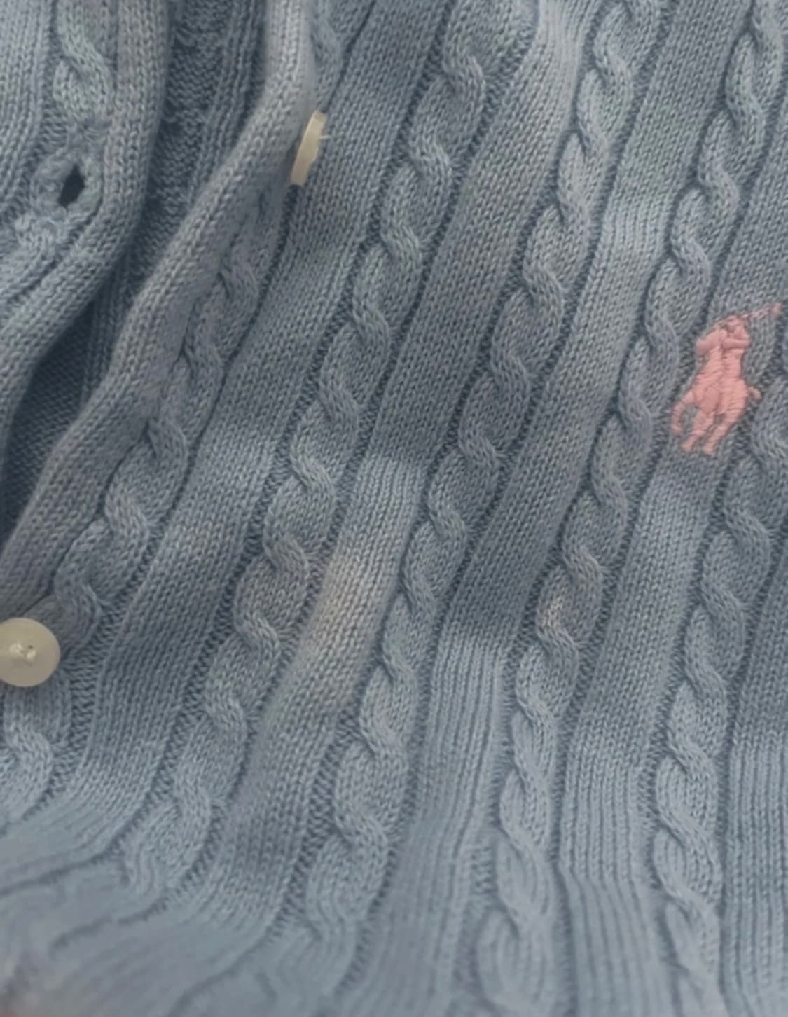 폴로 소라색 가디건 M 상품이미지2