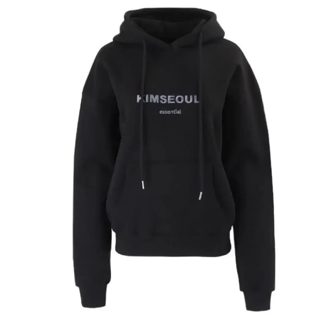 킴서울 로고 후드티 블랙 새상품 상품이미지1