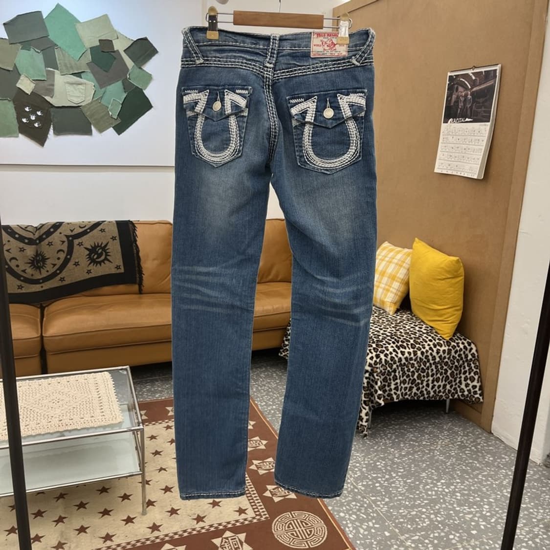 트루릴리전 JOY Y 빈티지 펑크 포켓스티치 데님팬츠 C10004 상품이미지3