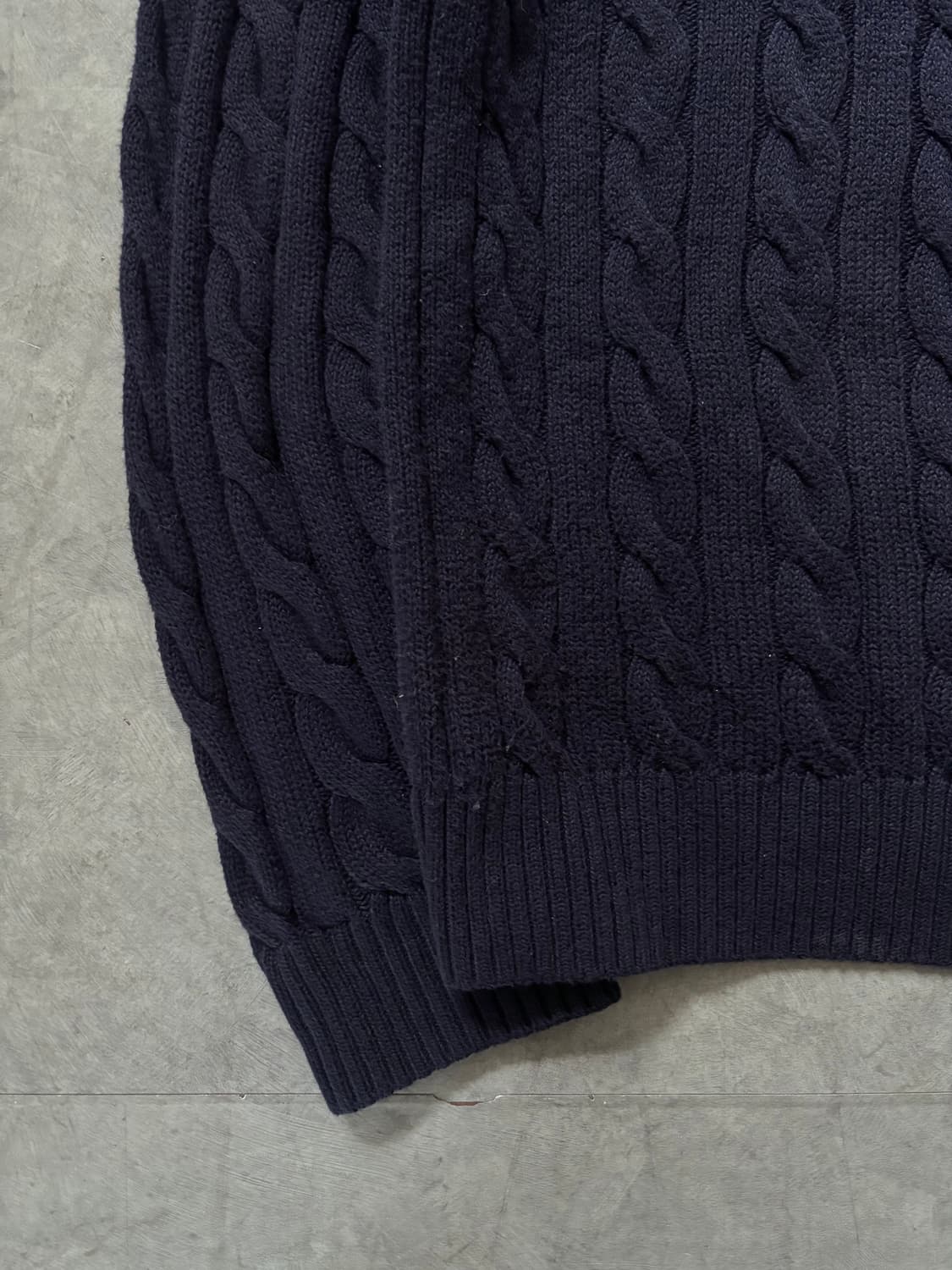 Polo 폴로 랄프로렌 신형라벨 네이비 컬러 케이블 코튼 니트 상품이미지8