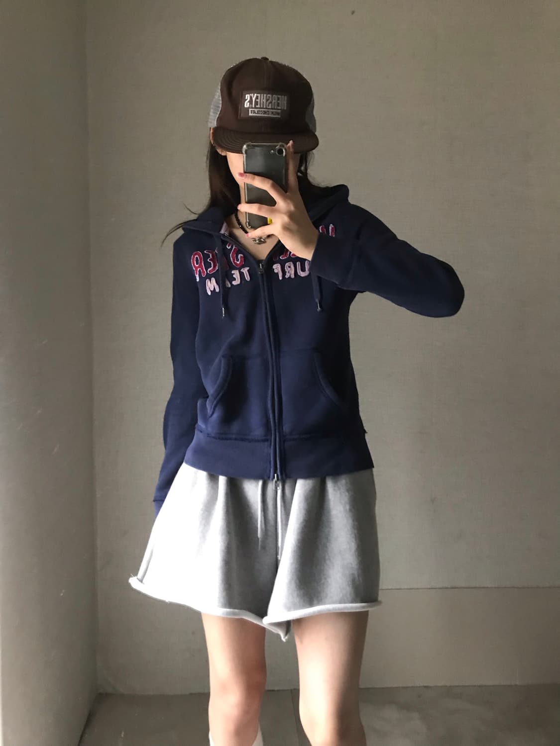 홀리스터 네이비 투웨이 후드집업 상품이미지4
