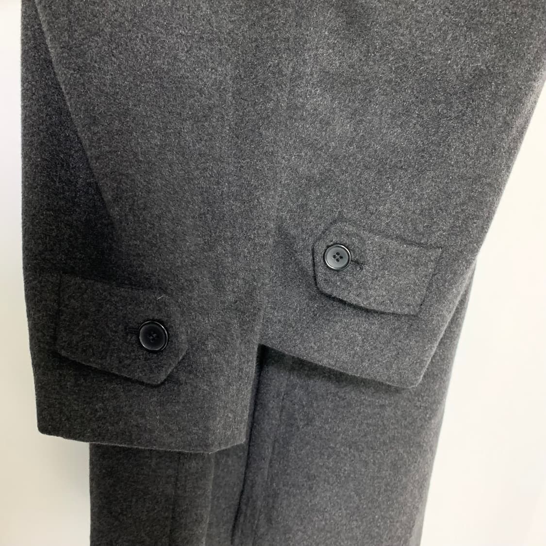 빈티지 캐시미어 100% 킨록 앤더슨 하프코트 차콜 M 상품이미지9