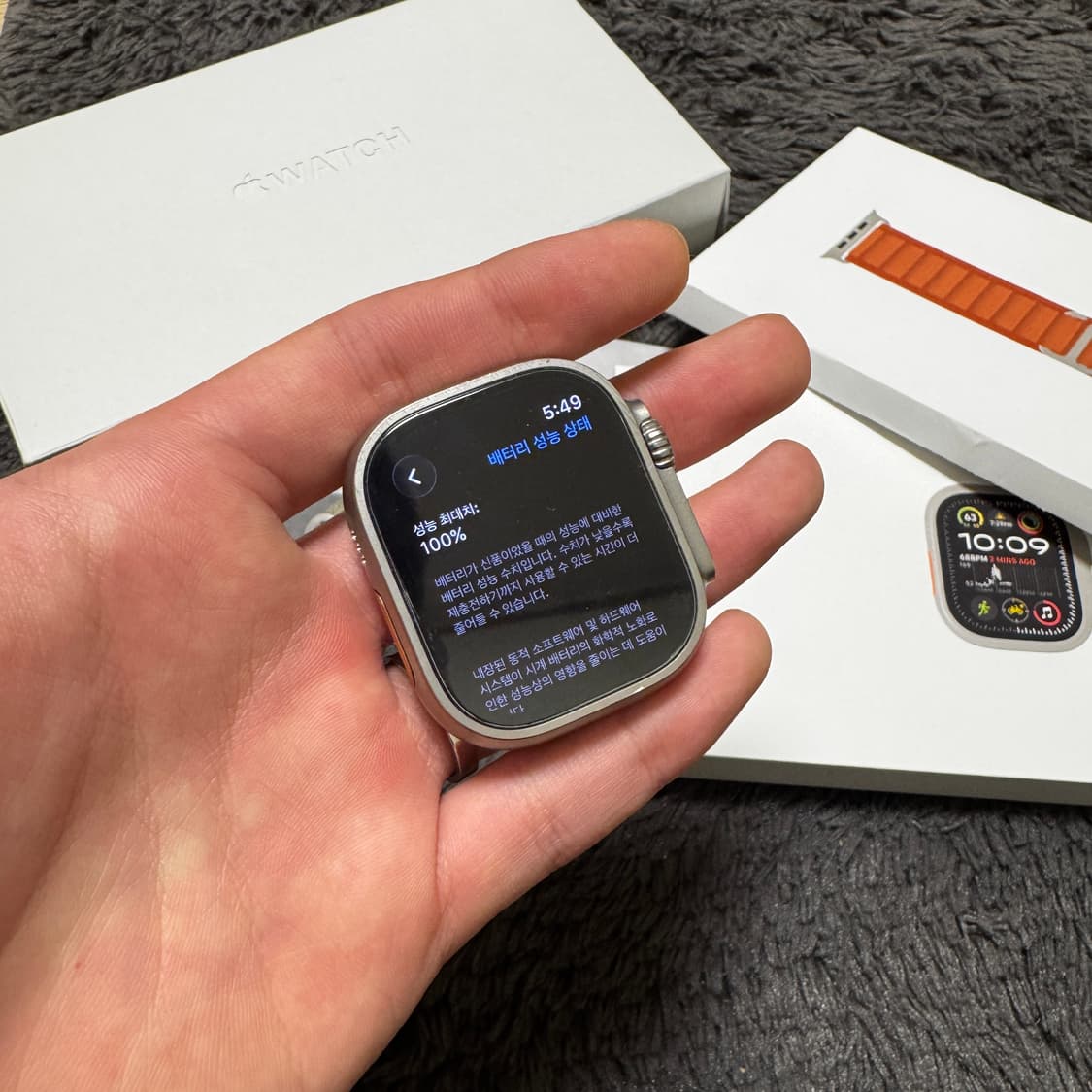 [ 새상품급 ] 애플워치 울트라 2 티타늄 GPS + 셀룰러 풀구성 상품이미지4