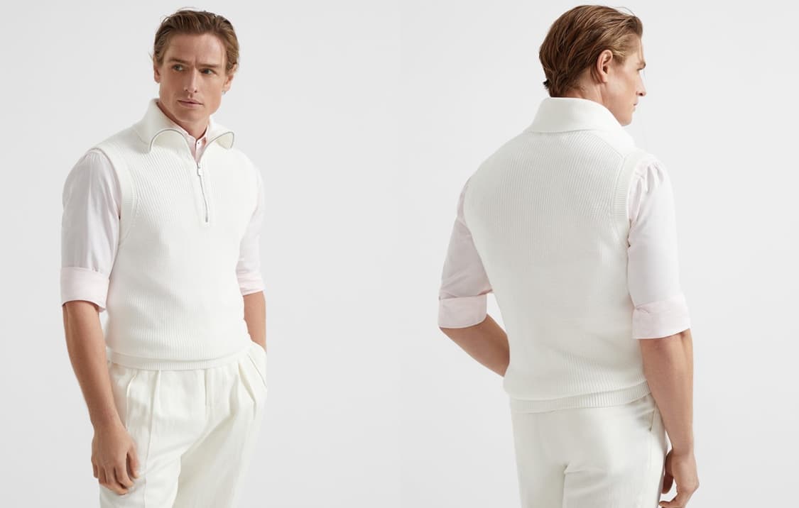 브루넬로 쿠치넬리 / 신상 골지 집업 베스트 / 50 (100-105) 상품이미지5