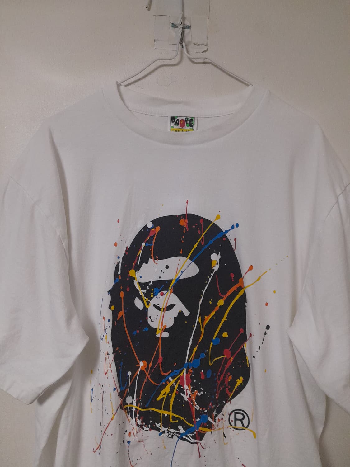 BAPE  페인트 스플레터 에이프 헤드 반팔티2XL/105~110 상품이미지2