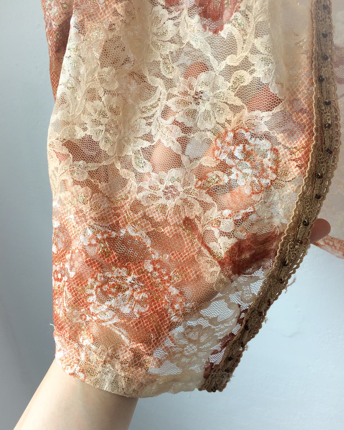 Flower pattern lace open cardigan 상품이미지5