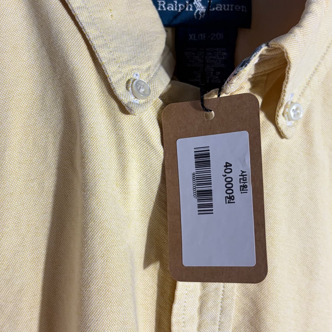 폴로 랄프로렌 빈티지 머스터드 옐로우 빅포니 옥스포드 셔츠 (무료배송) 상품이미지3