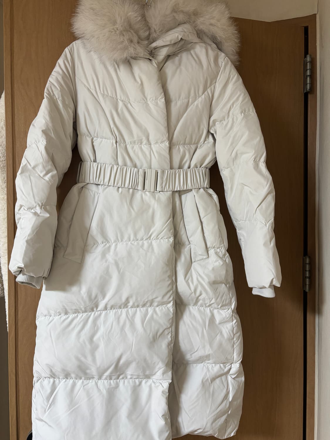 시스티나 폭스퍼 밴딩 벨티드 덕다운 점퍼 상품이미지2