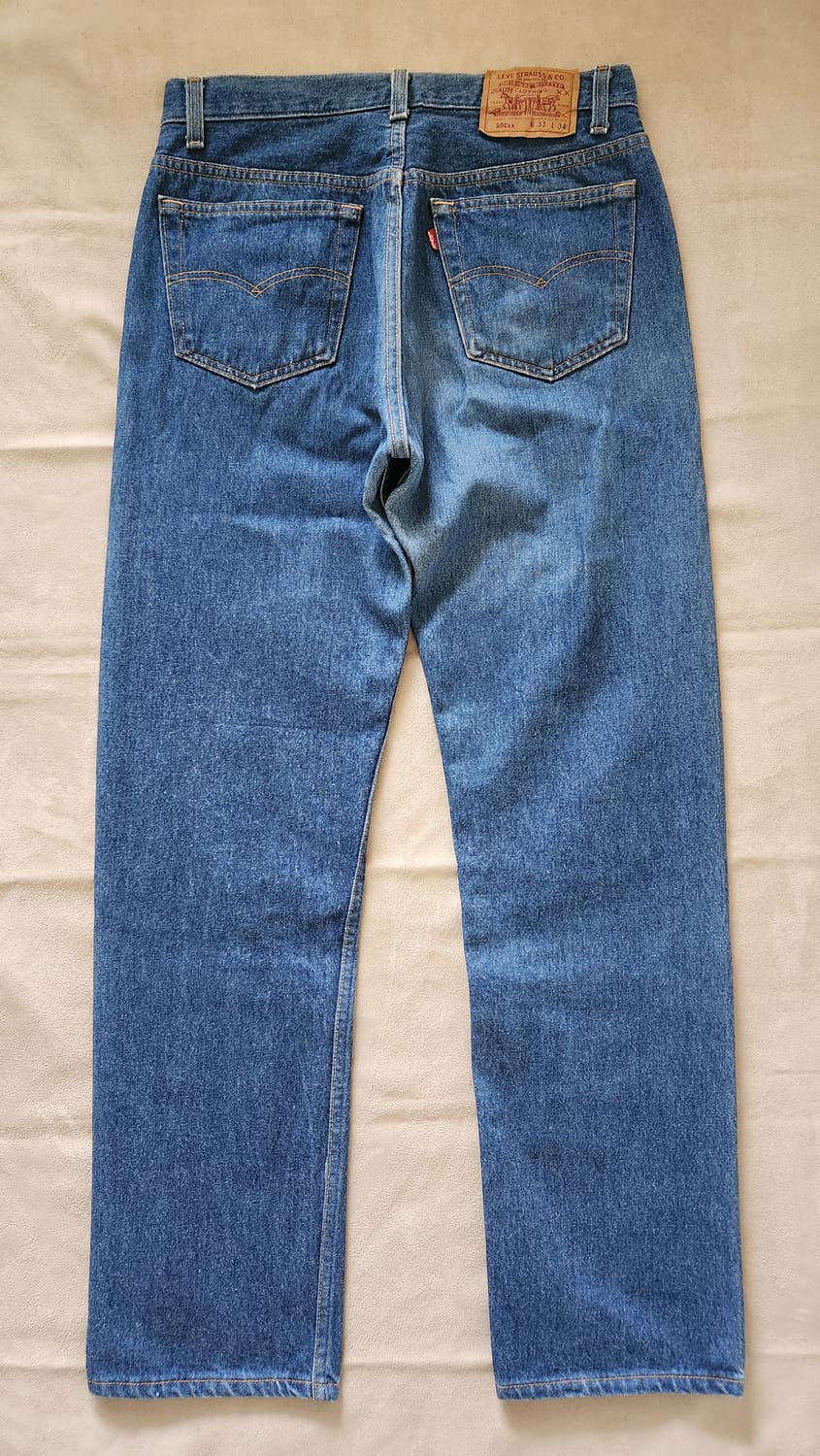 90s Levi's 리바이스 501 USA 진청 W33 L34 상품이미지3