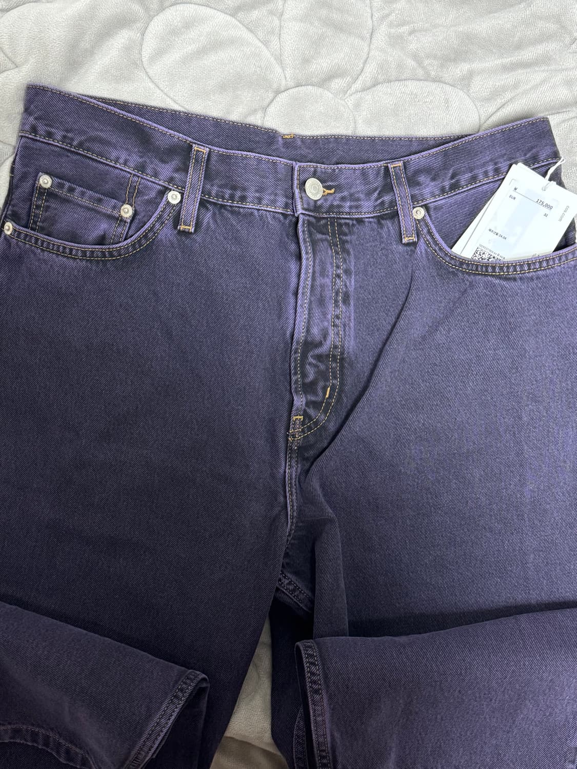 새상품 COS 코스 dome 스트레이트 진 퍼플 32 상품이미지2