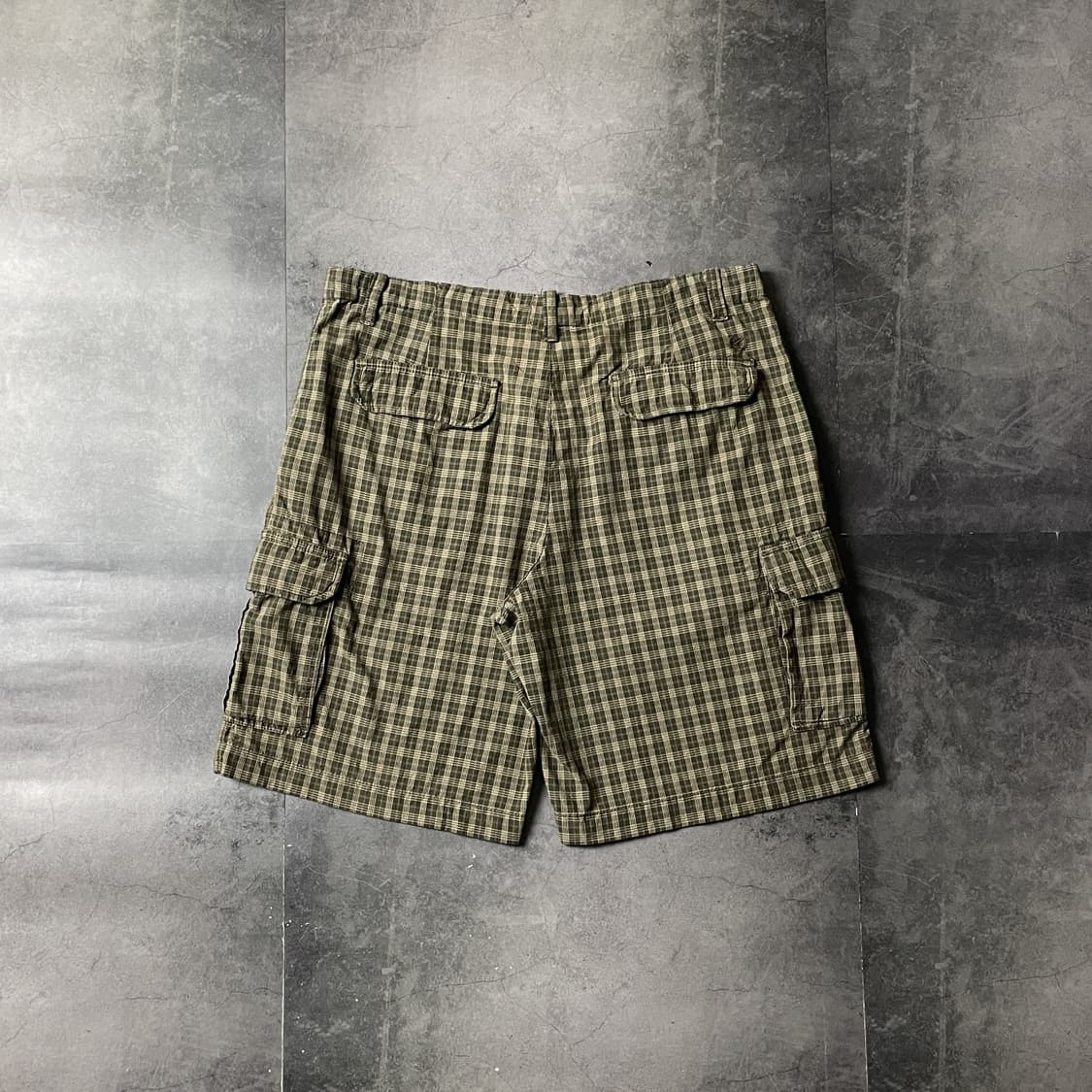 IZOD 아이자드 빈티지 브라운 체크 카고 하프 팬츠 A00775 상품이미지5