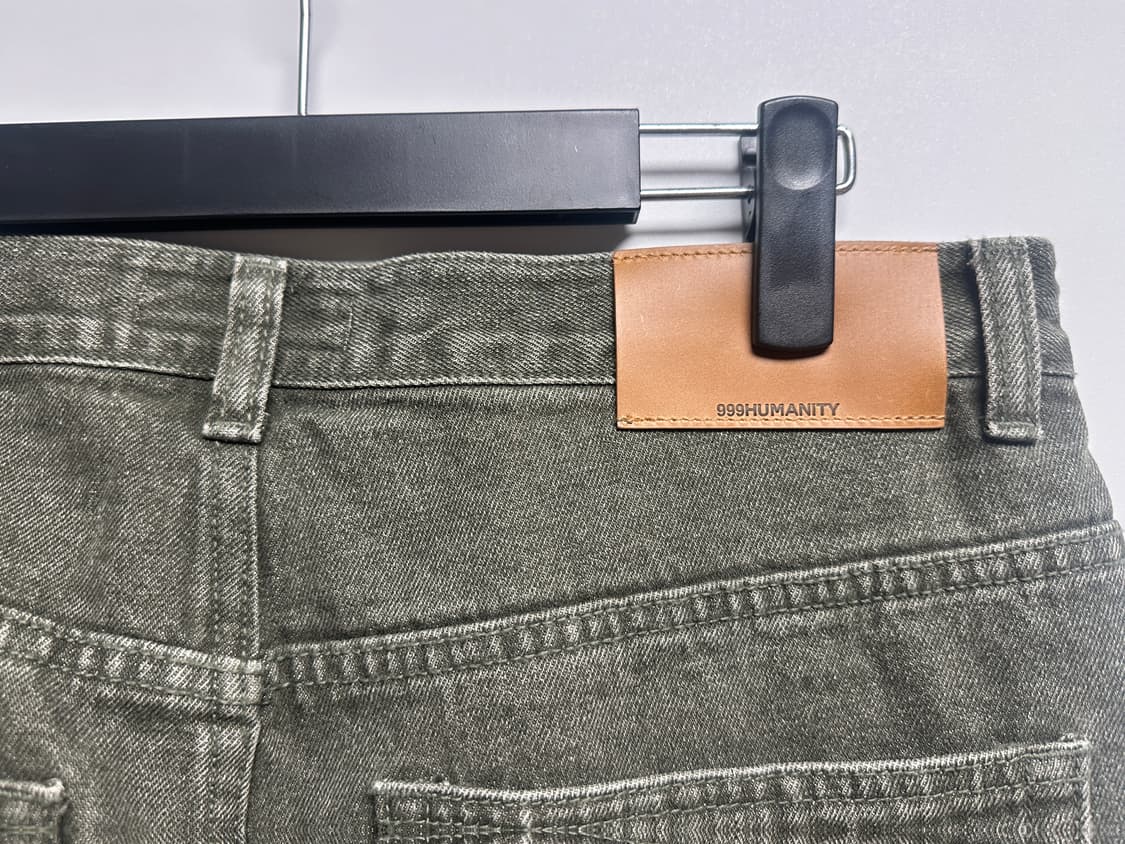 999휴머니티 (스트레이트 데님팬츠 워시드 카키) 3size 상품이미지3
