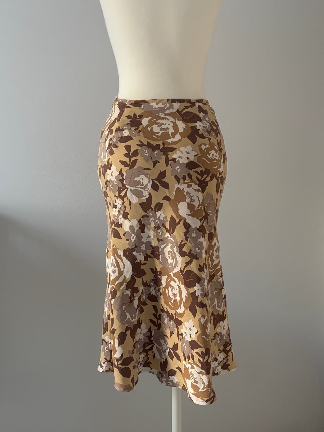 빈티지 오리엔탈 플라워 미디 스커트 상품이미지2