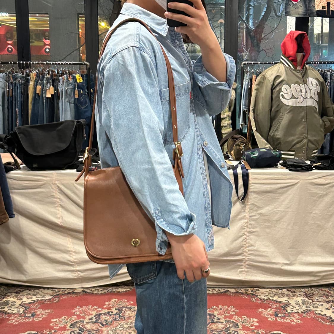 코치 올드코치 브라운 글러브 레더 숄더백 COACH 9525 상품이미지9