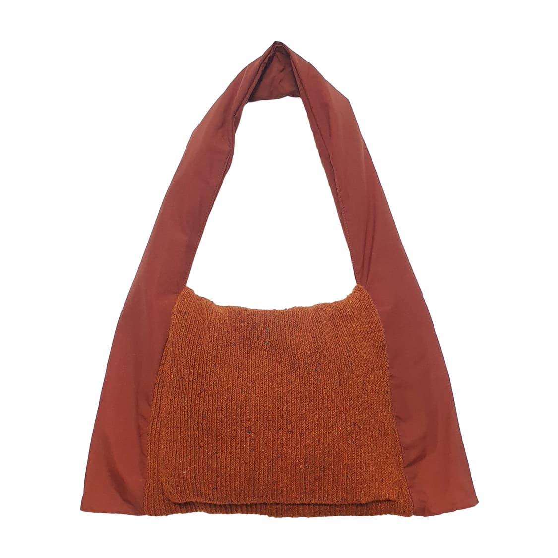 빈티지 니트 덮개 빅 숄더백 오렌지 상품이미지2