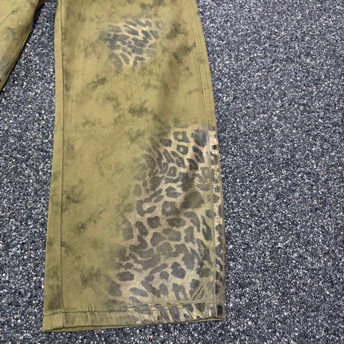 빈티지 레오파드 패턴 다이 데님 팬츠 B4095 상품이미지5